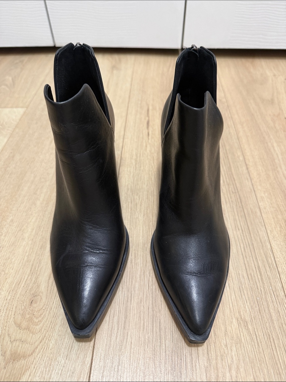 Vince Camuto Black Pointed Toe Ankle Boots - Women